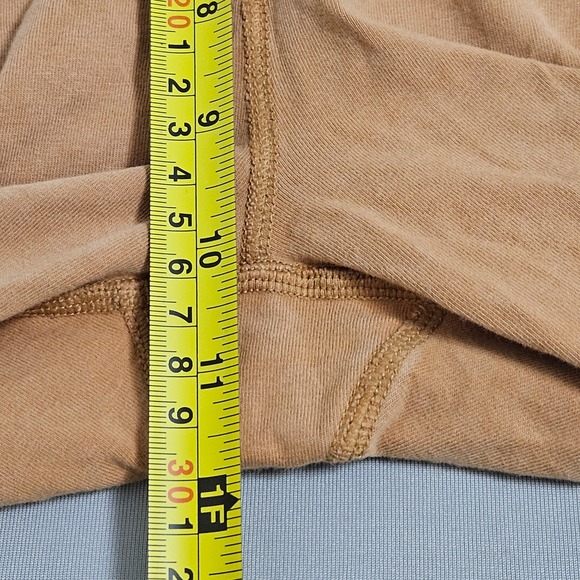 FreePeople Movement S Camel Wash Seam Leggings Ribbed Waist Athleisure Yoga Gym - Picture 8 of 10